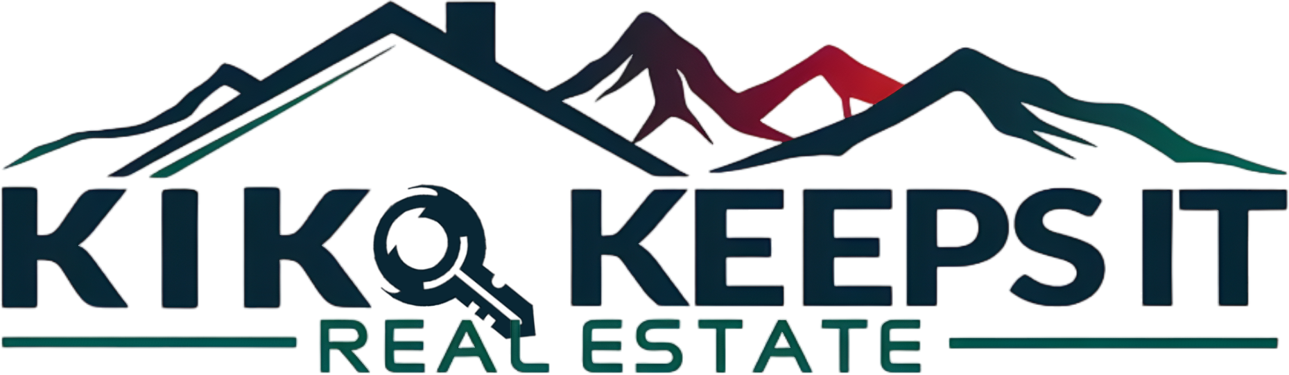 Real Estate Logo with mountains in the background and Kiko Arvizu logo with mountains from Zion National Park 